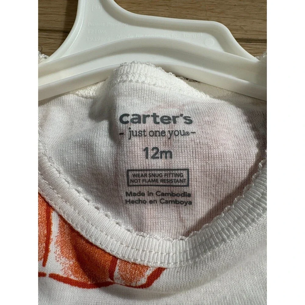 Carters Infant Girls Spooky Sweet Halloween Cotton Pajamas 4 Piece Set 12 Months